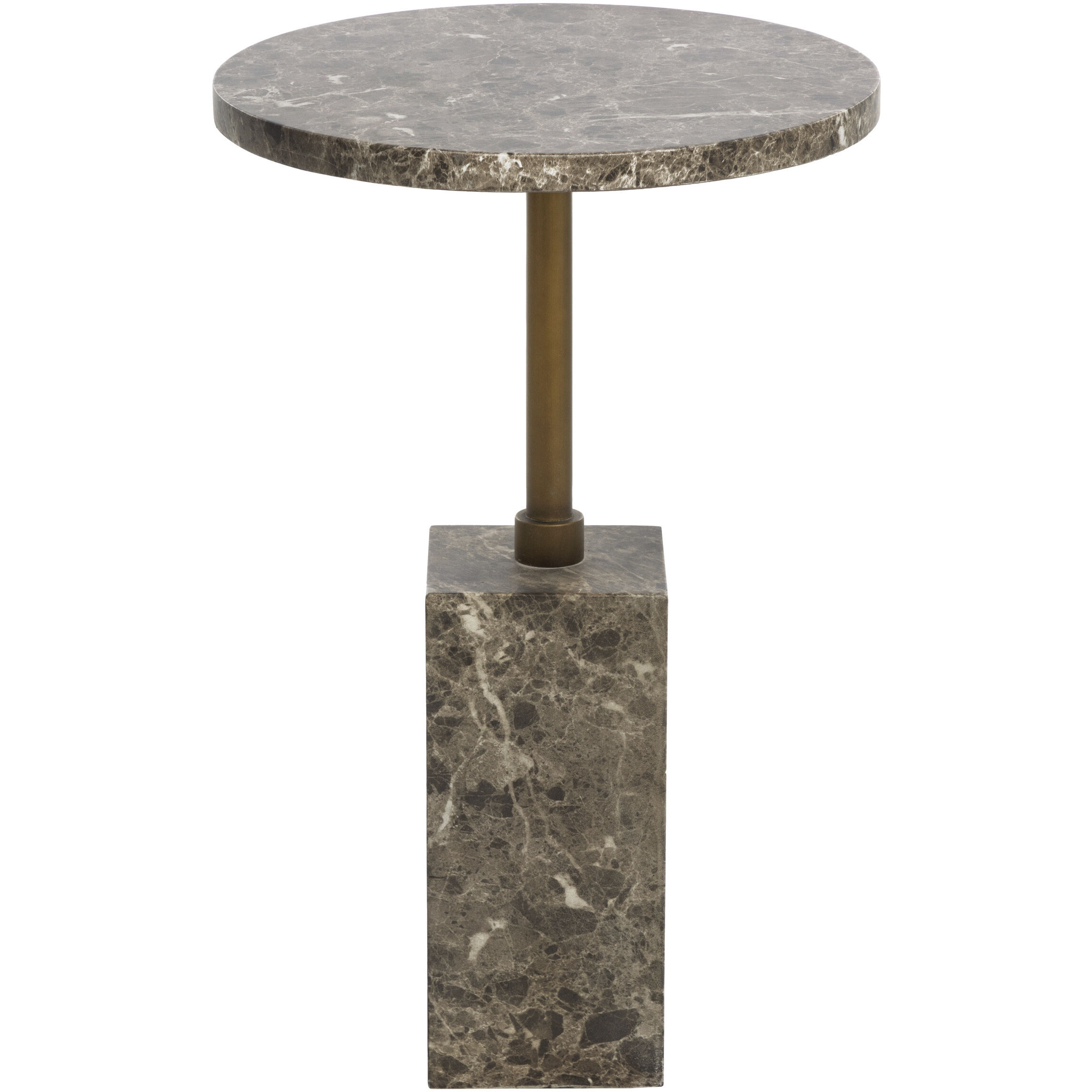 Mizani 22 X 14.25 inch Marble Look / Dark Emperador Outdoor End Table
